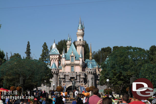 No signs of snow yet on Sleeping Beauty Castle, but guessing that is coming soon.