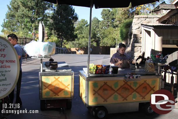 signs, ropes, out door vending, and a cast member to block the path to Critter Country 