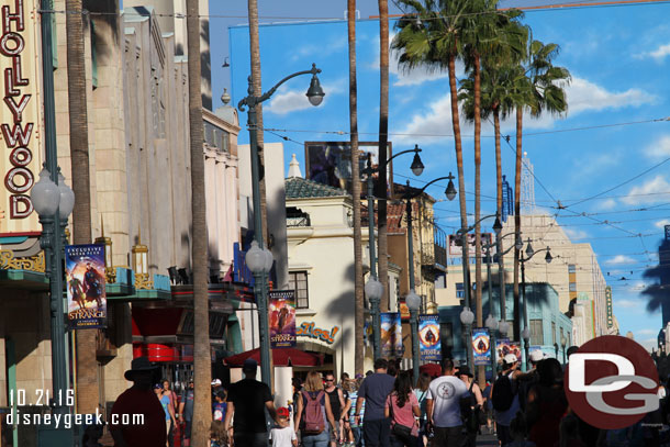 Dr. Strange banners line Hollywood Blvd.