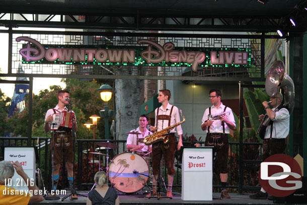 A fun polka band performing on the main stage. 