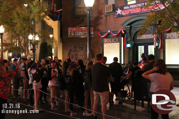 The final group of guests waiting to meet the super heroes.