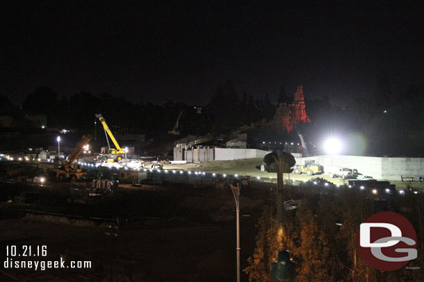 Crews working into the night on the Star Wars project.