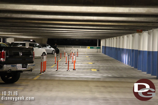 I think I commented on these a while ago but several trips ago noticed new markers trying to direct guests toward the exit and keep traffic flowing in the structure.