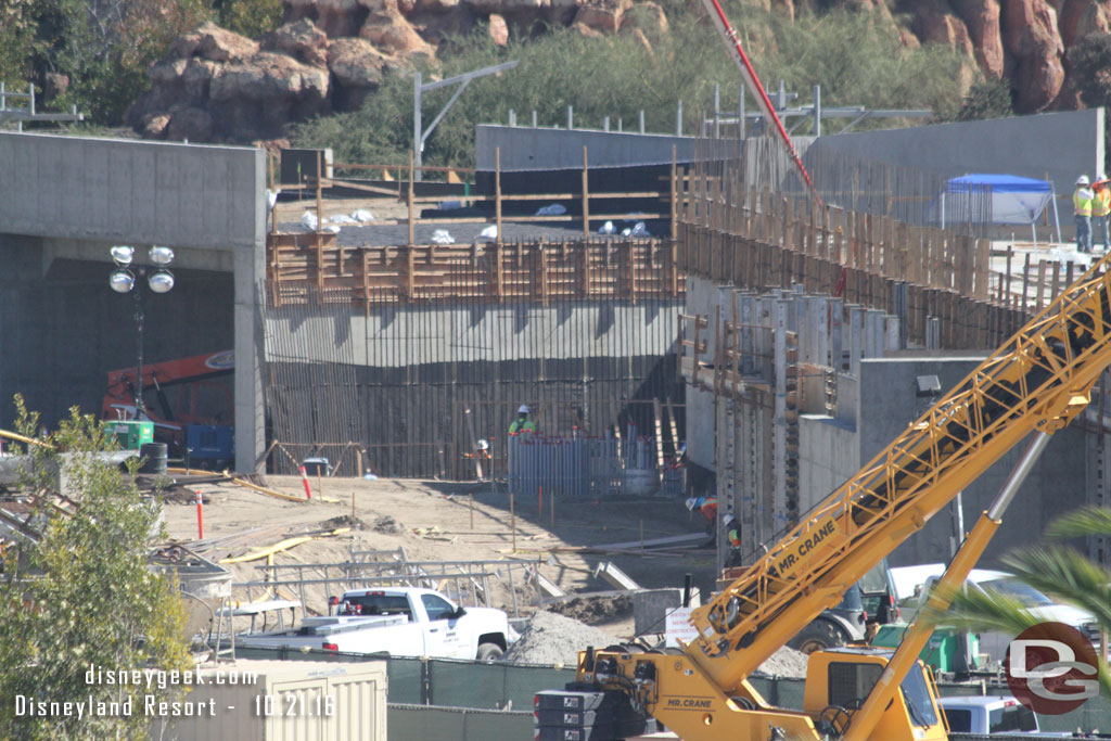 More walls taking shape near the marina.