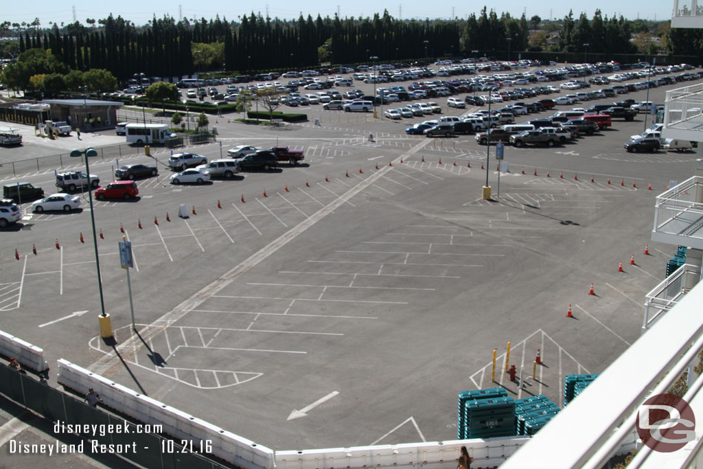 This parking area was coned off and not in use today.