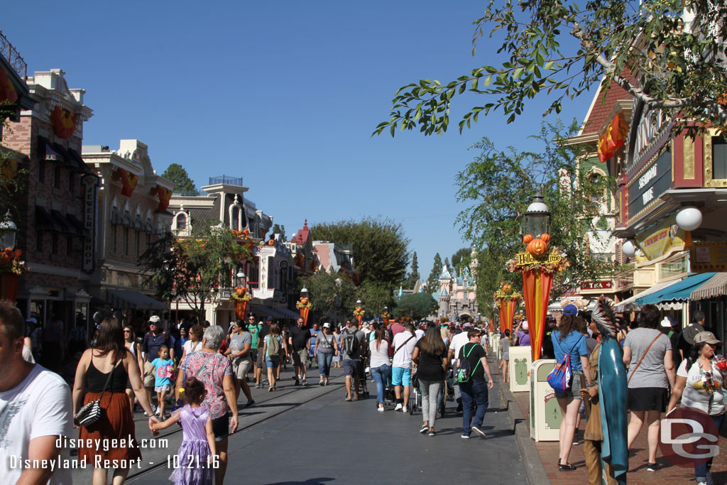 Walking up Main Street USA