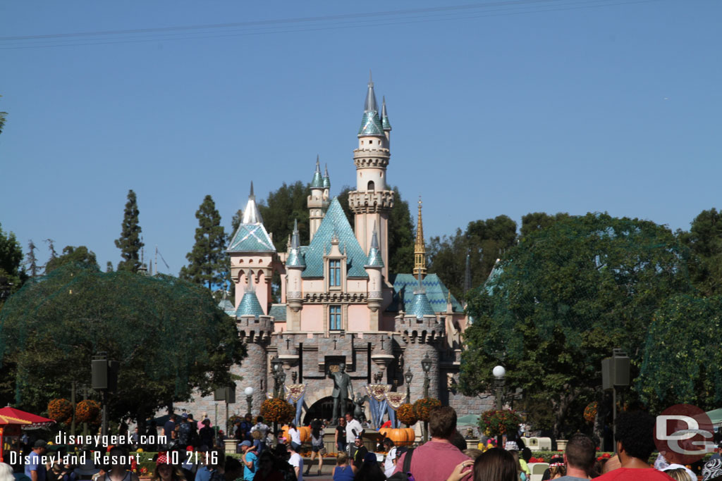 No signs of snow yet on Sleeping Beauty Castle, but guessing that is coming soon.