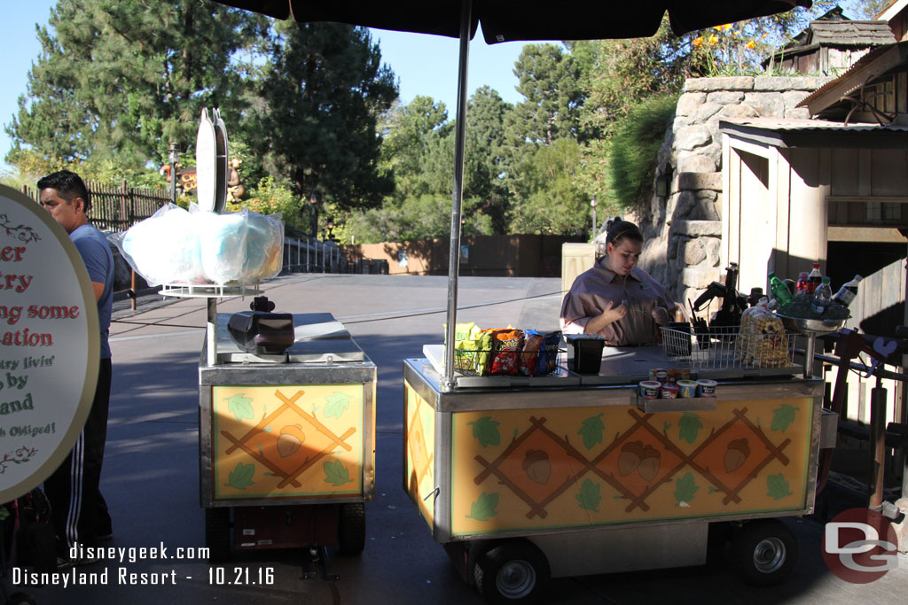 signs, ropes, out door vending, and a cast member to block the path to Critter Country 