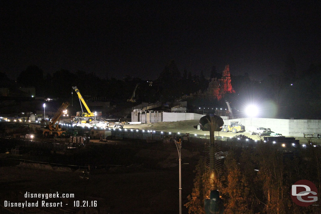 Crews working into the night on the Star Wars project.