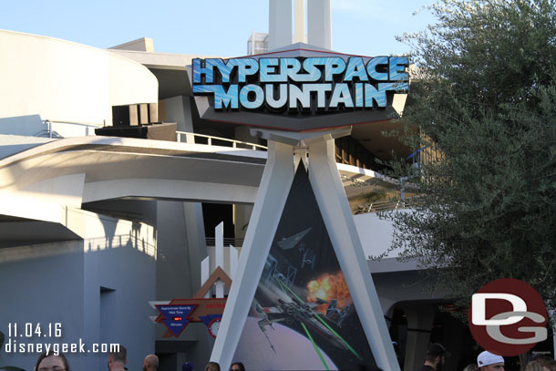 Hyperspace Mountain has returned.