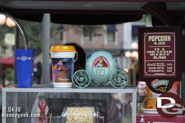 Cinderella Coach popcorn bucket in Town Square.