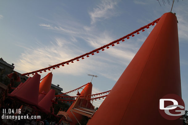 Walking through the Cozy Cone area.