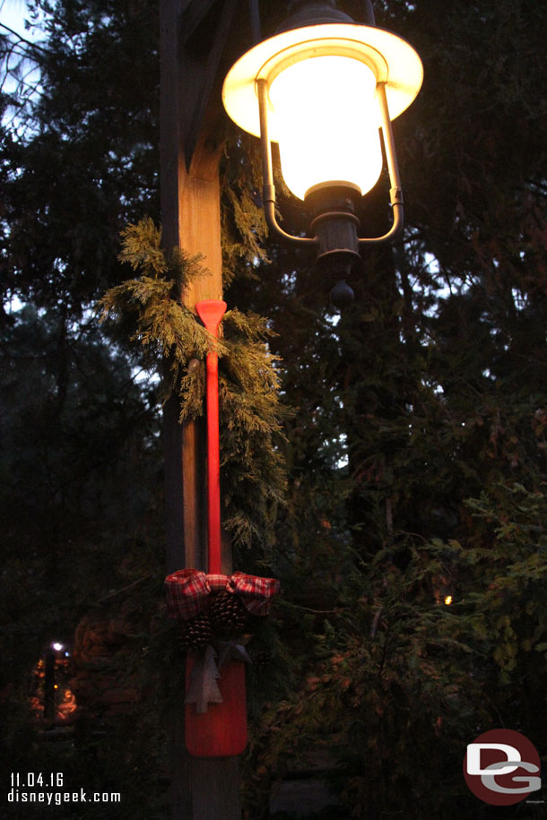 Decorations along the walkway.