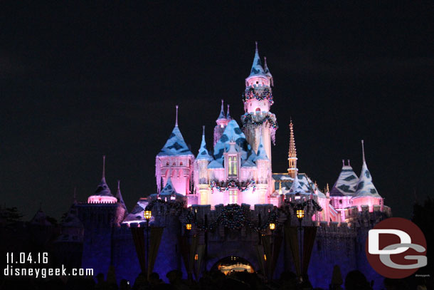 Sleeping Beauty Castle this evening.