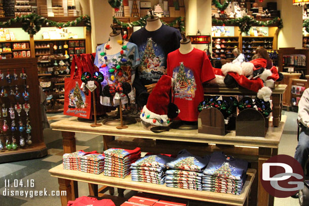 Christmas merchandise in Los Feliz Five and Dime on Buena Vista Street.