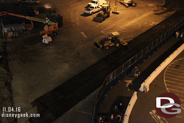 The walkway around the construction site for those on the Chip and Dale level.