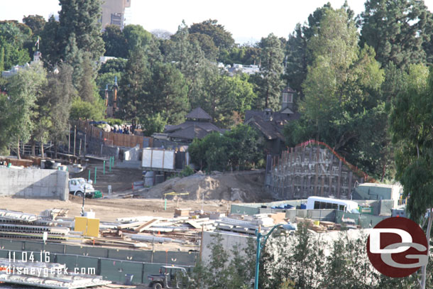 Dirt has been removed from behind the large retaining wall behind Critter Country.