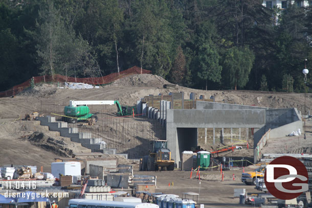 A closer look at the Fantasyland tunnel area.