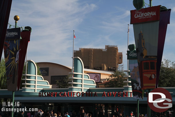 A quick look toward DCA before heading to  Disneyland.