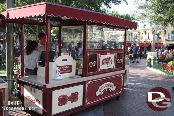 Olaf sipper on display at the Churro stand.