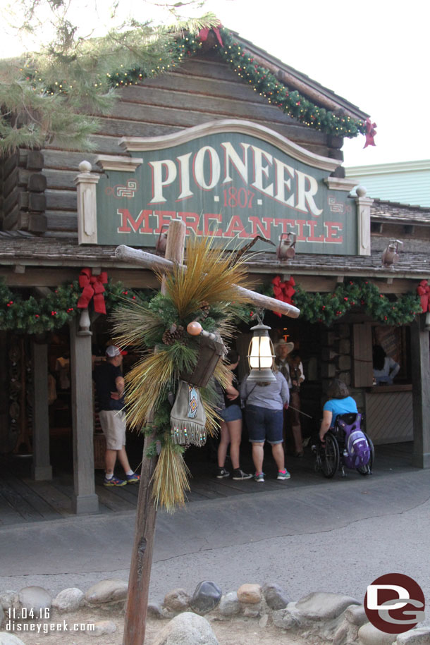 Frontierland has been decorated too.