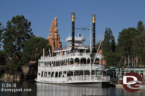 The Mark Twain in port.