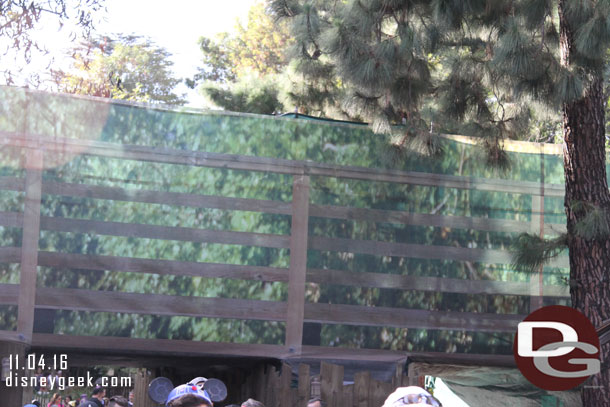 The trestle in Critter Country is behind walls now.