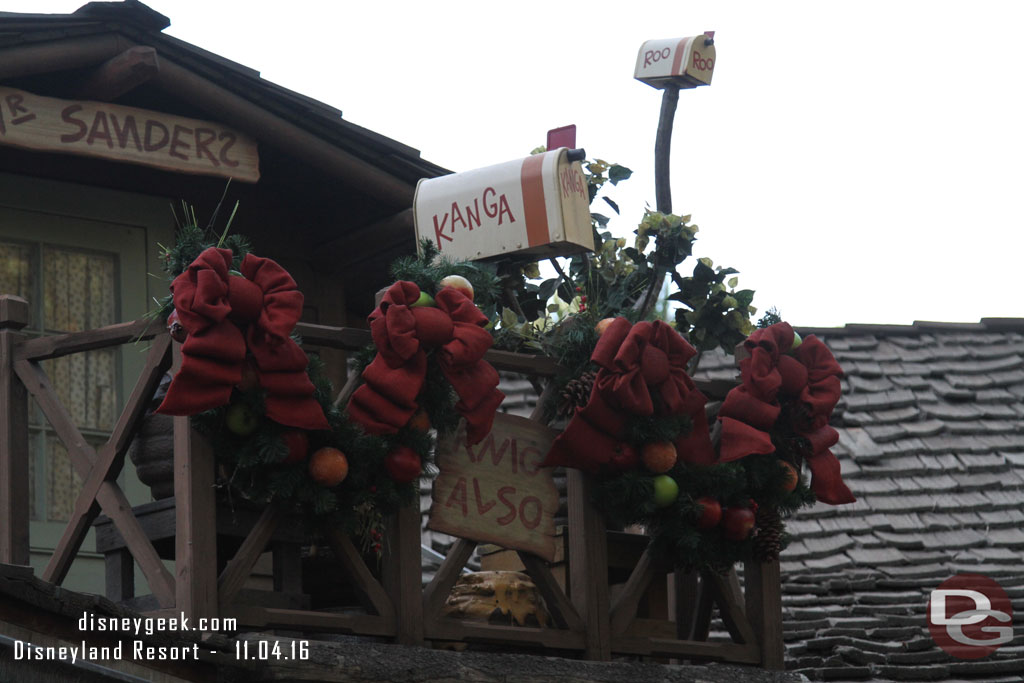 Christmas decorations around Critter Country appear to be the same as previous years.