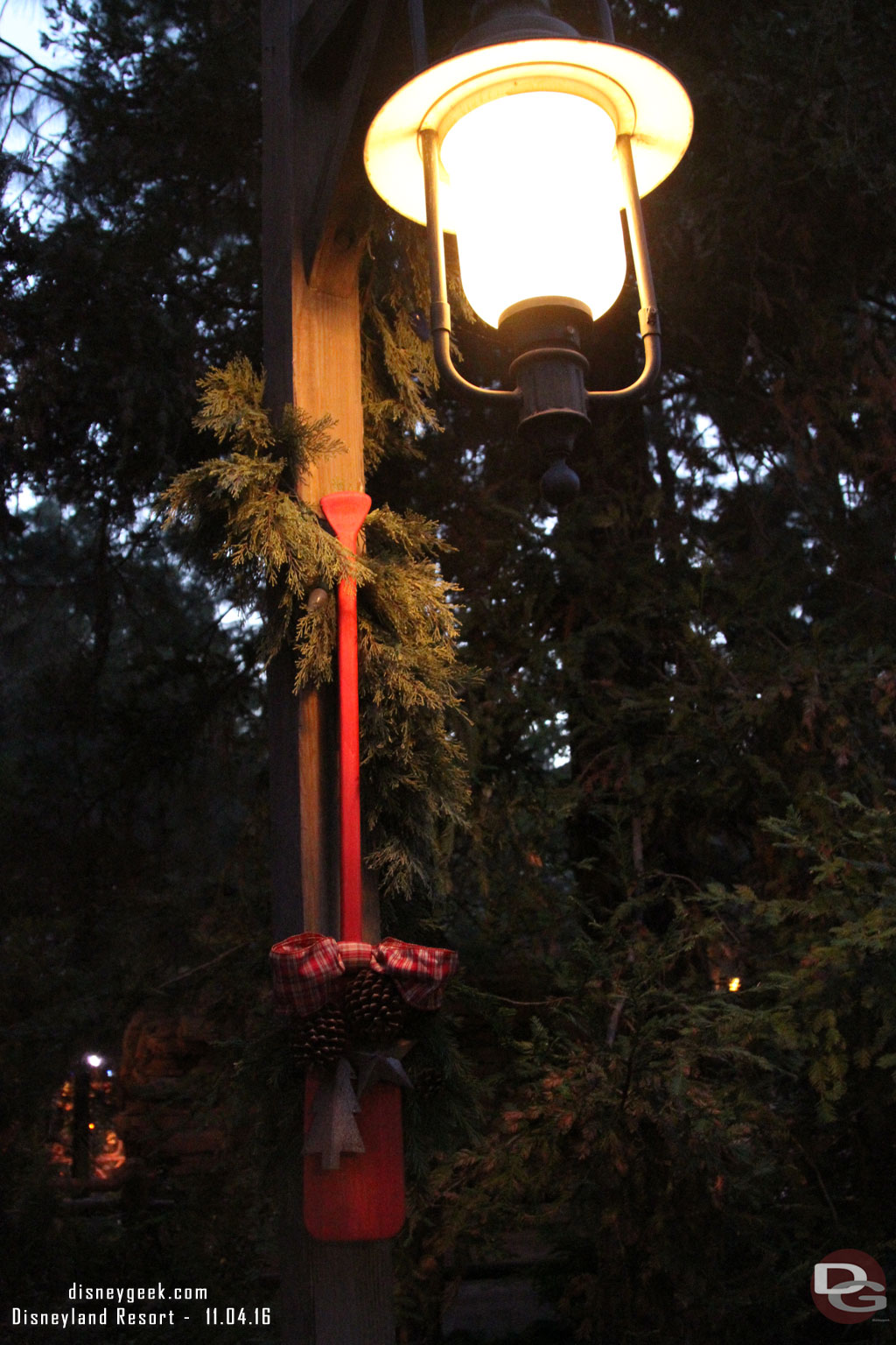 Decorations along the walkway.