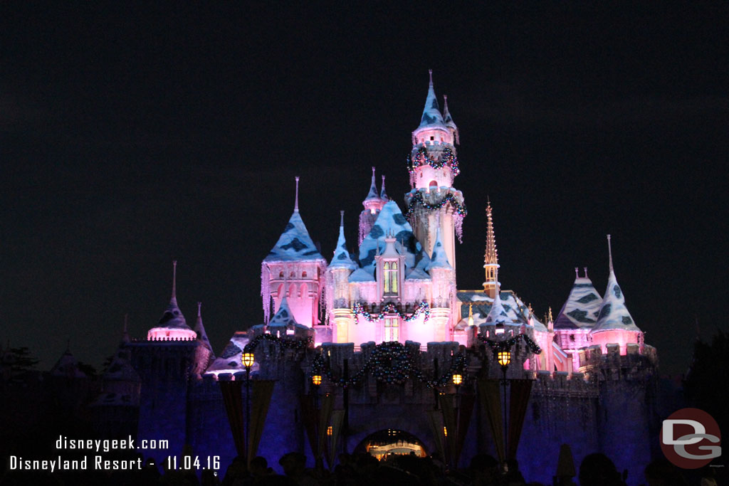 Sleeping Beauty Castle this evening.