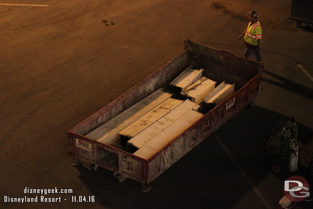 Some of the steel that has been removed from the parking structure.