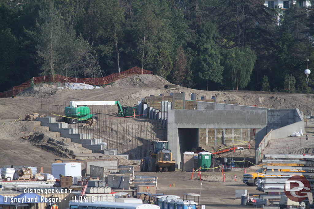 A closer look at the Fantasyland tunnel area.