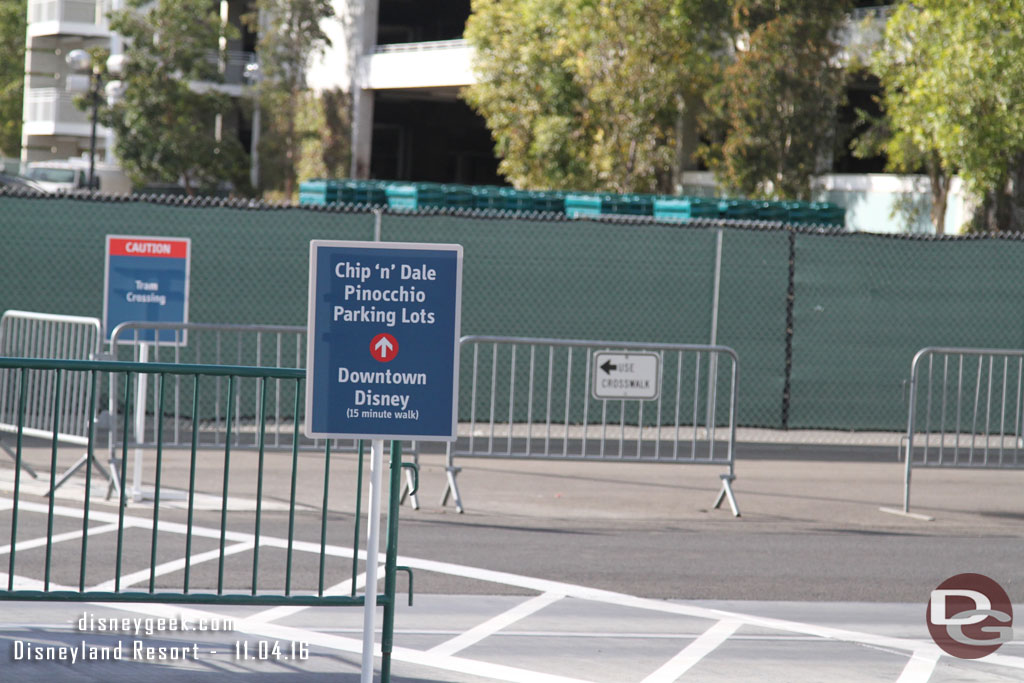 The cross walk from ground level.