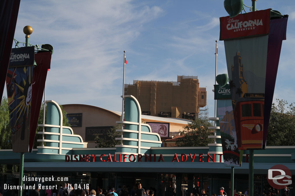 A quick look toward DCA before heading to  Disneyland.