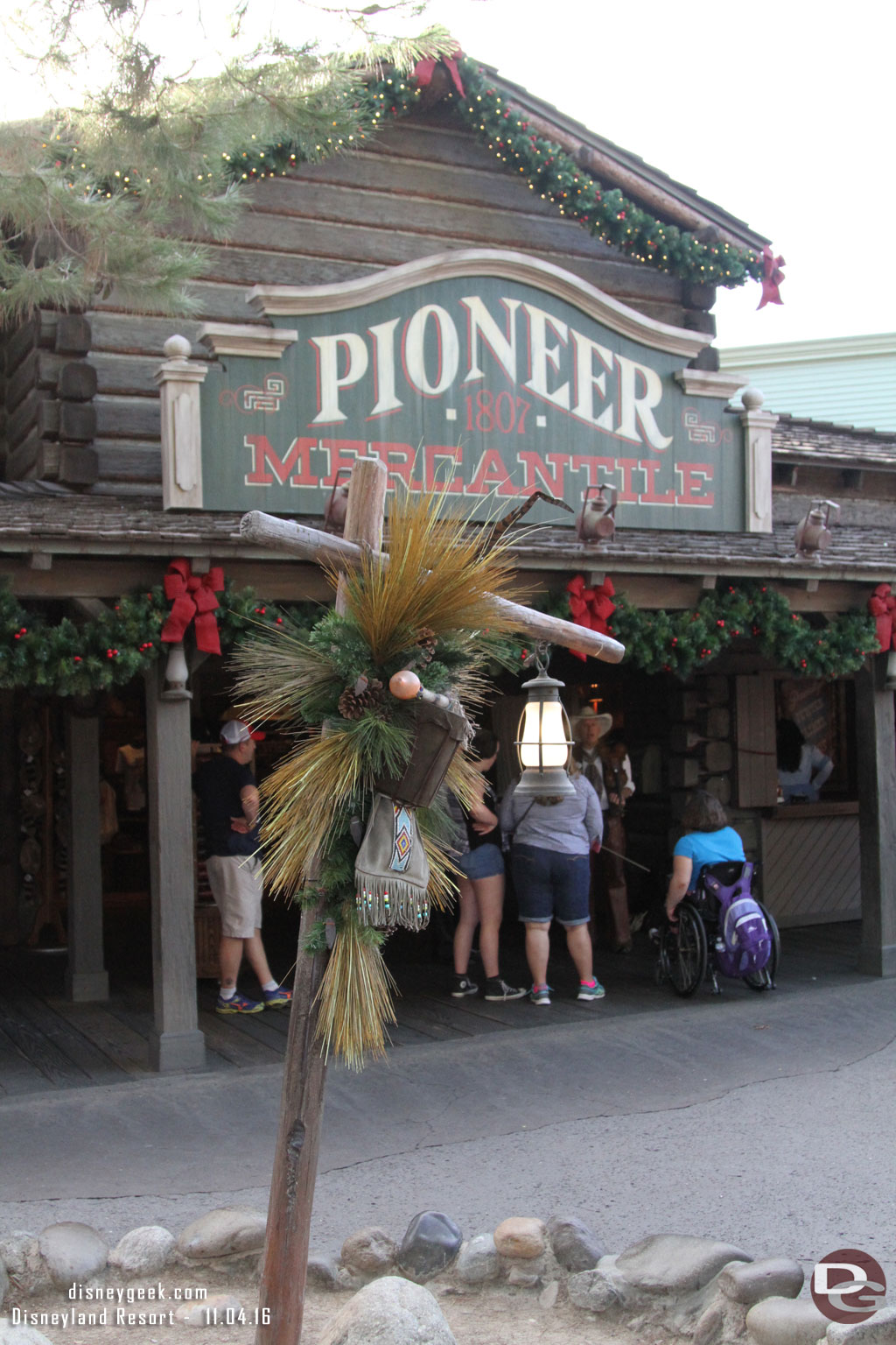 Frontierland has been decorated too.