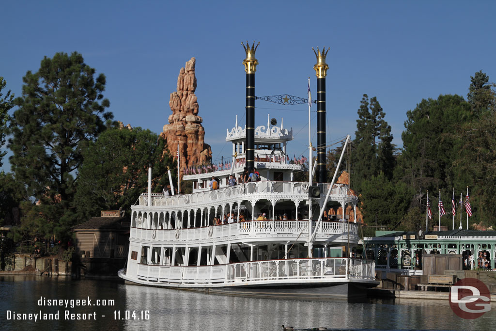 The Mark Twain in port.