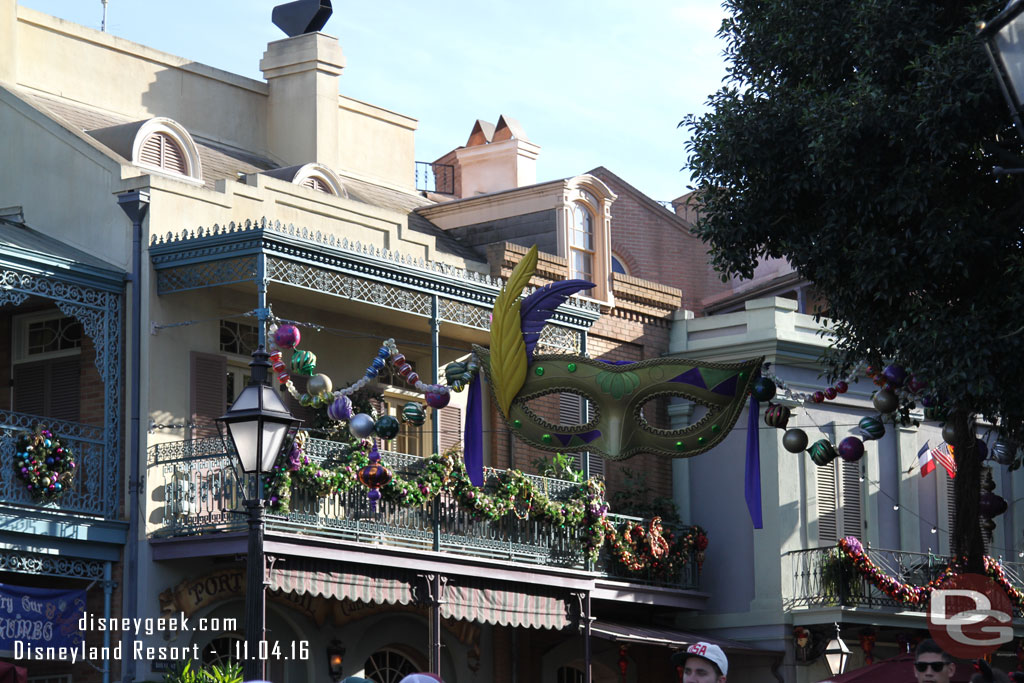 New Orleans Square has been decorated.