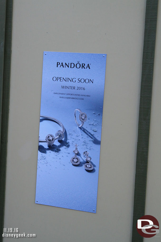 A sign up for Pandora on the construction wall now.