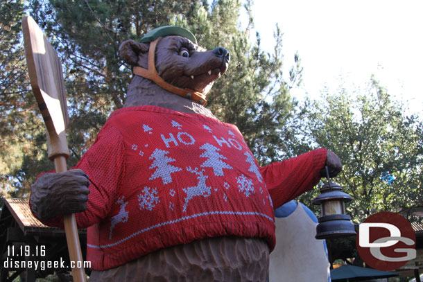 The bear by GRR is in the holiday spirit.