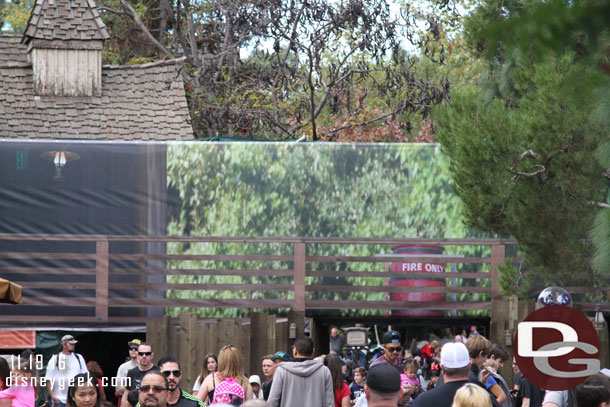 Work continues on the trestle in Critter Country.