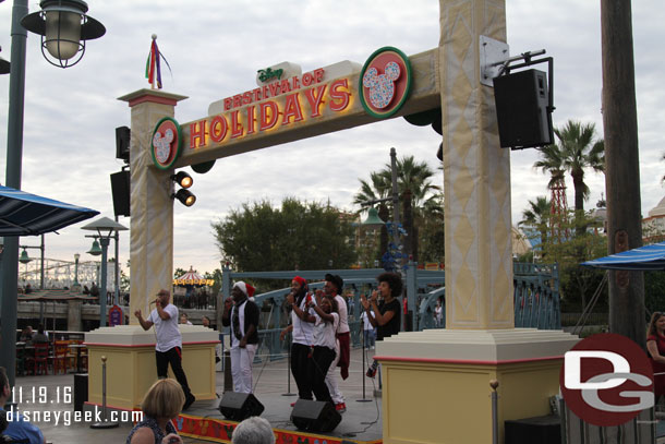 Caught the last 30 seconds of RAISE performing at the Pacific Wharf Stage