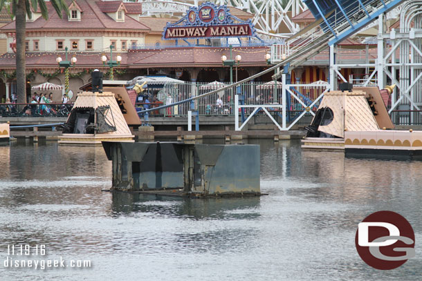 Out in the bay preparations were underway for World of Color this evening.