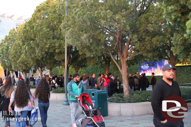 A fair number of guests  heading into the parks as we were leaving just before 5pm