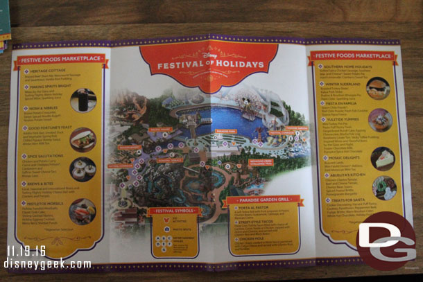 The festival guide map.