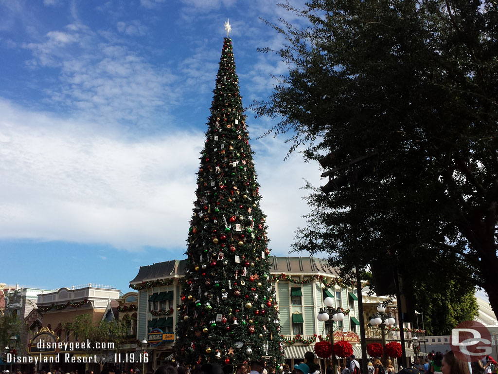 Main Street USA Christmas tree.