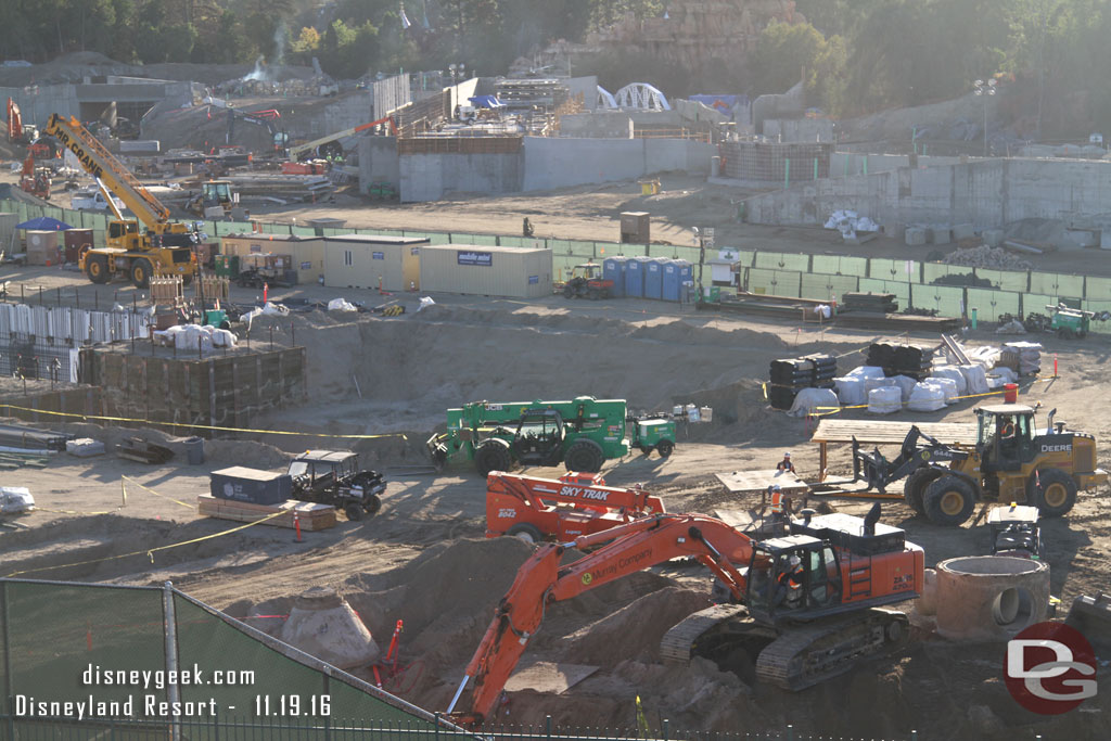 Looks like more utility work going on in the foreground this morning.