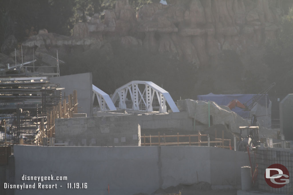 A better view of the trestle.  Notice the rock work on the right (the lighting made it hard to really see detail).