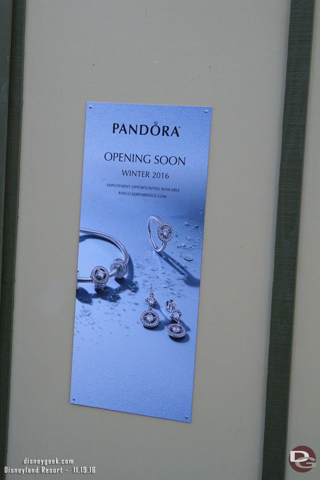 A sign up for Pandora on the construction wall now.