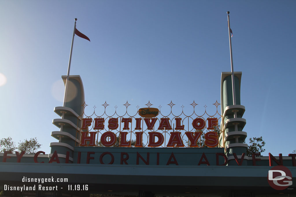 First stop today, DCA.  The Festival of Holidays started since my last visit.