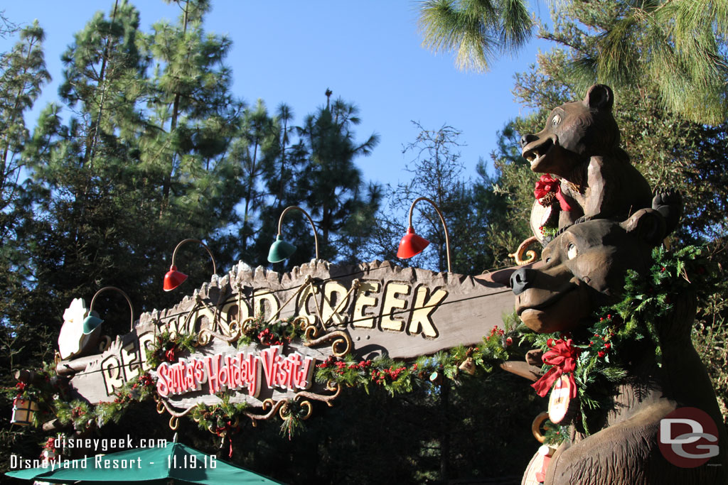 Santa is in the Redwood Creek area this year.